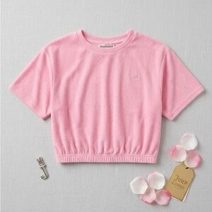 ✨ Juicy Couture Pink Velour Crop Top ✨ Size Extra Small